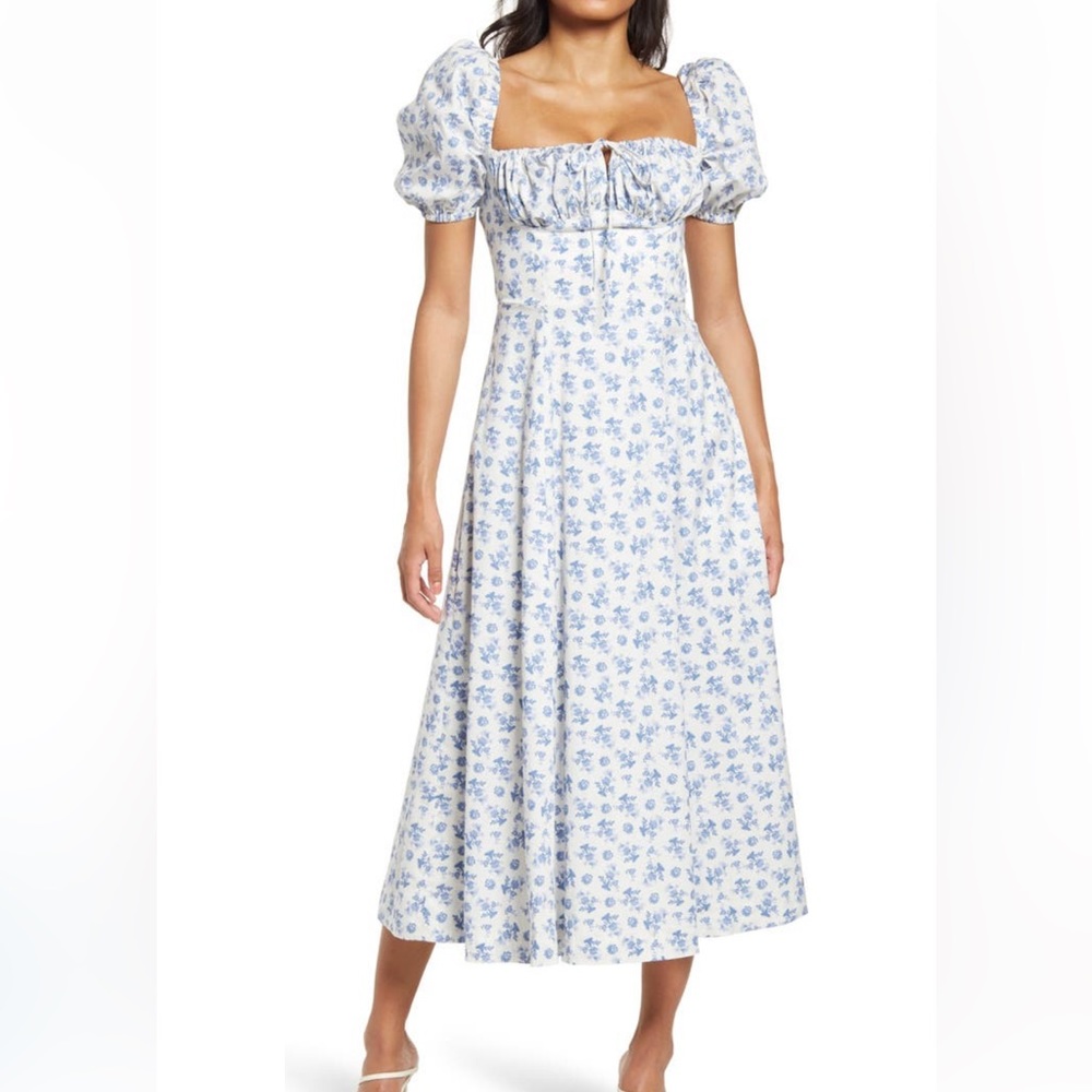 House of CB Tallulah Puff Sleeve Midi Dress